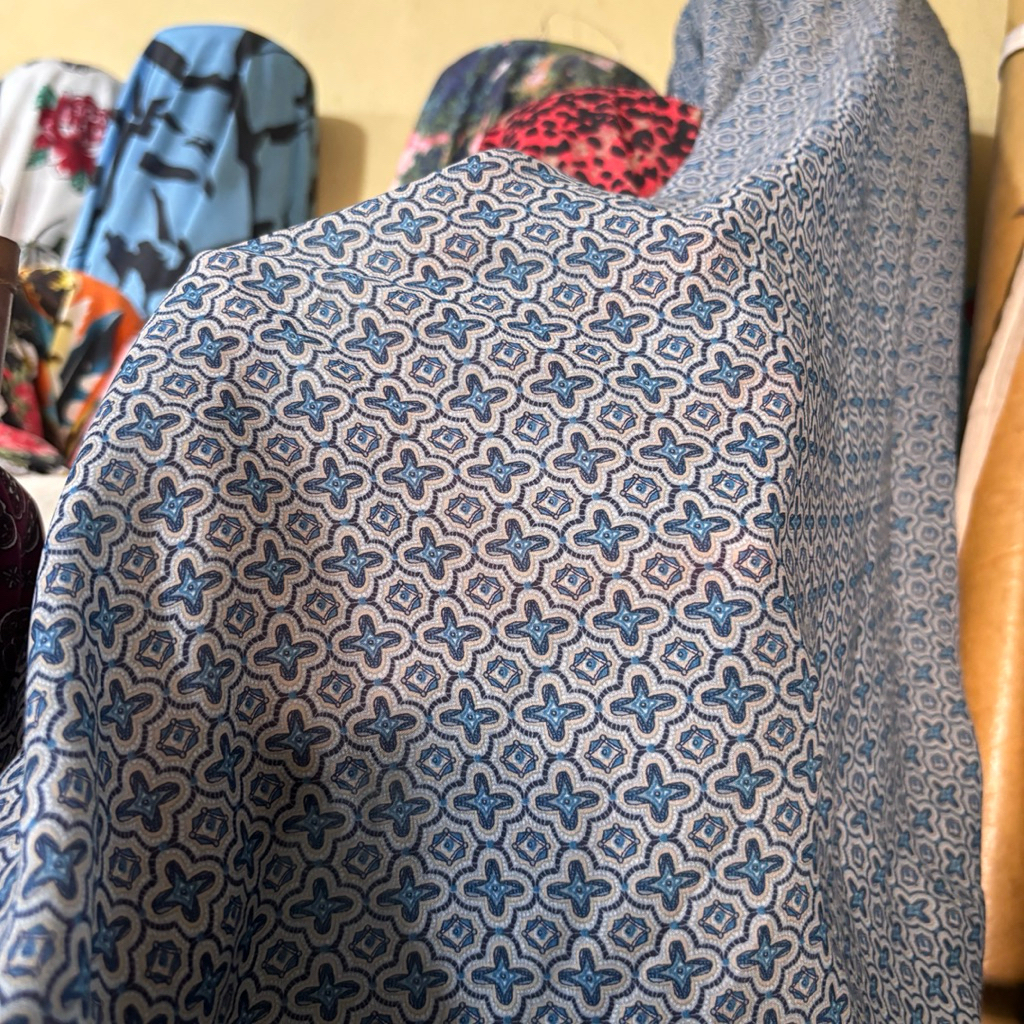 Kain Siffon Motif Etnik - kain ceruty sifon motif - kain bahan motif - frds