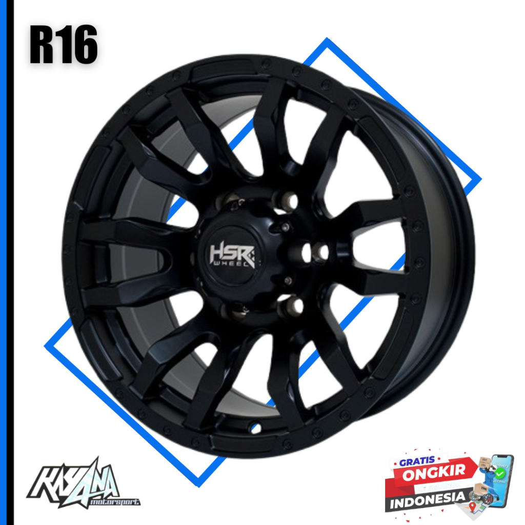 Velg Racing R16 Hsr Burneh Lubang 6x139,7 Lebar 8 Velg Ring 16 Offroad Untuk Fanther, Tragah Dll