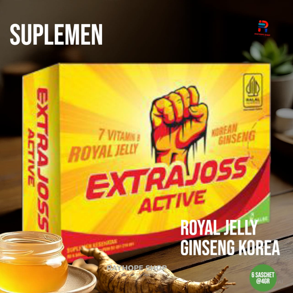 

PROMO Extrajoss Extra Joss Active Box Kotak isi 6 sachet saset 24 gram 24gram gr murah termurah Korean Ginseng Royal Jelly Minuman Berenergi Suplemen Siap Seduh Air Dingin Usaha Kekinian Viral Ide Jualan UMKM Toko Warung Kelontong Horeca Horeka Warkop