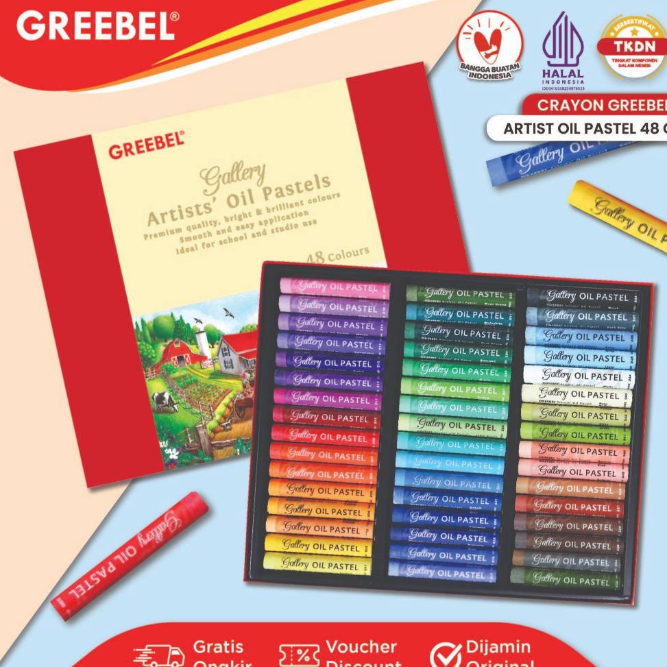 

KODE F16N TERMURAH GREEBEL Crayon Krayon Artist Artist Oil Pastel 12 24 36 48 72 Warna Crayon Greebel