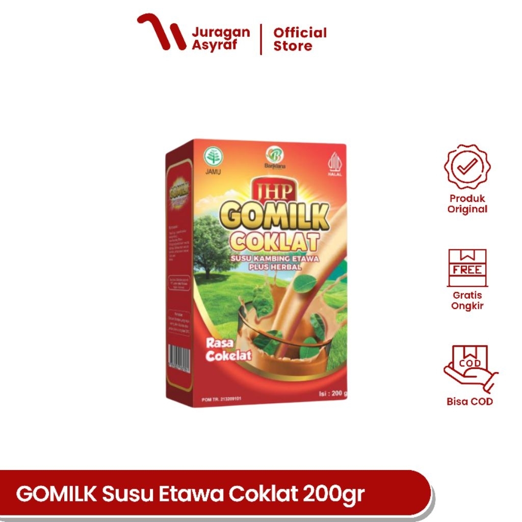 

Gomilk Susu Kambing Etawa Plus Herbal Coklat 200gram Penambah Nafsu Makan Mengatasi Mencegah Nyeri Sendi Lutut Pinggang
