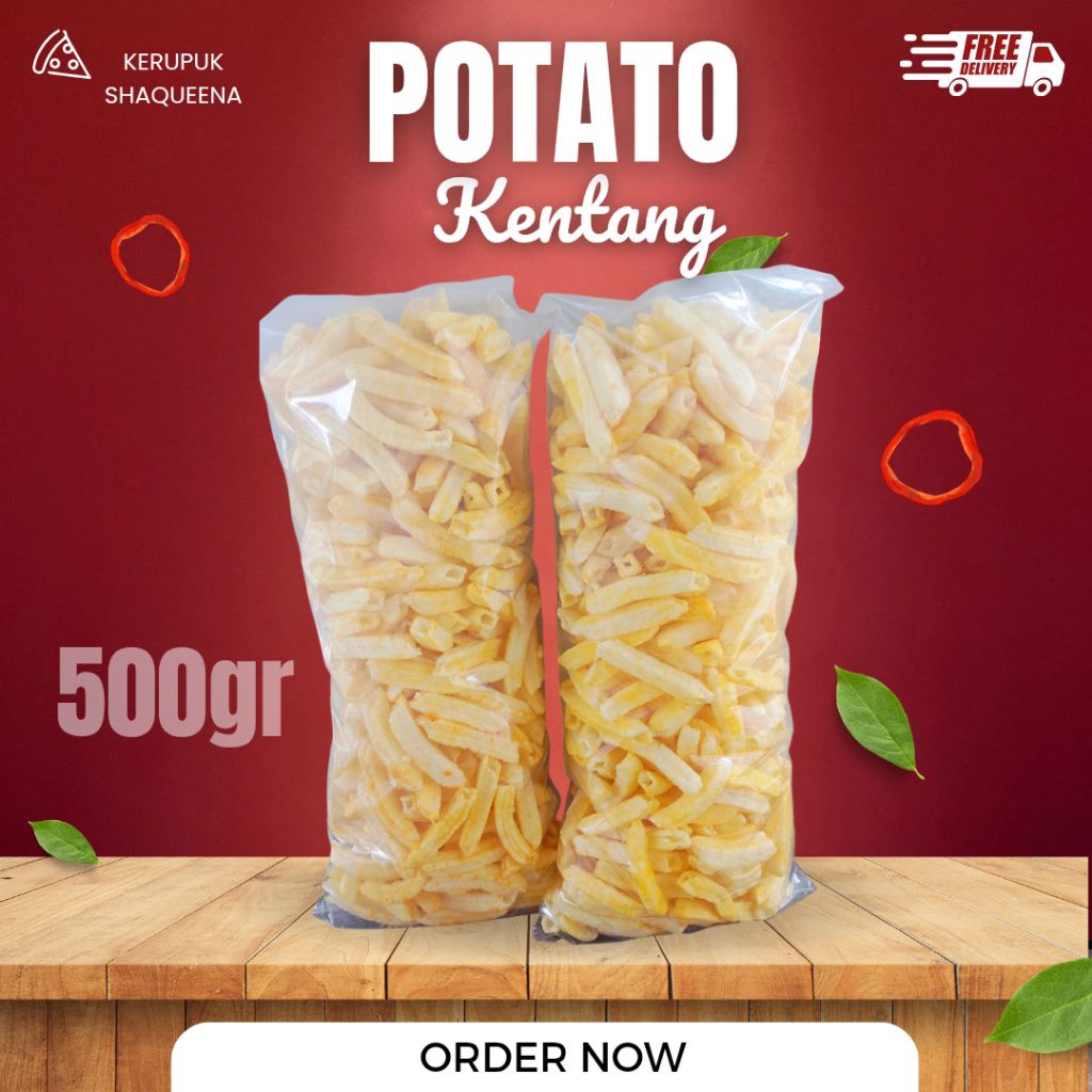 

1bal stik kentang 500gr/potato kentang/kerupuk kentang jagung manis