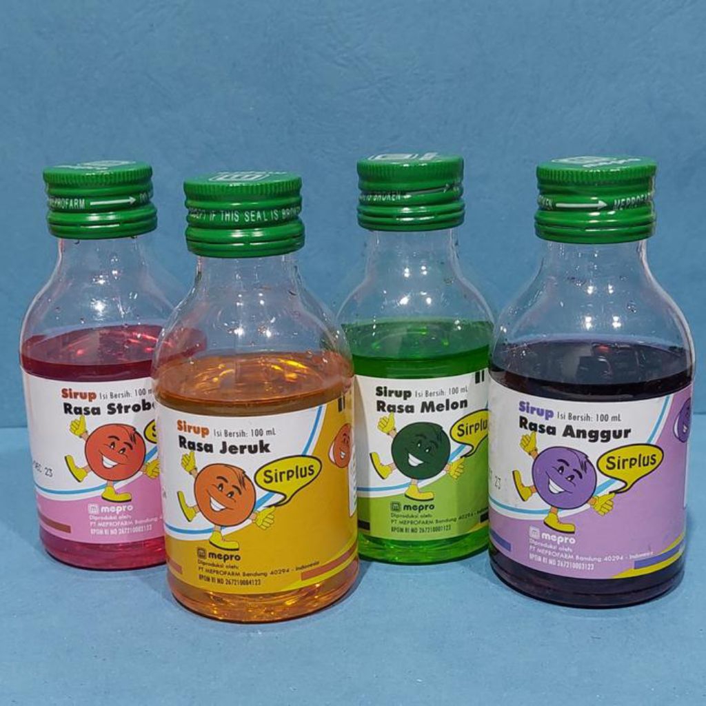 

Sirplus syrup pemanis 100 ml/ Penutup rasa pahit obat puyer dengan berbagai macam rasa