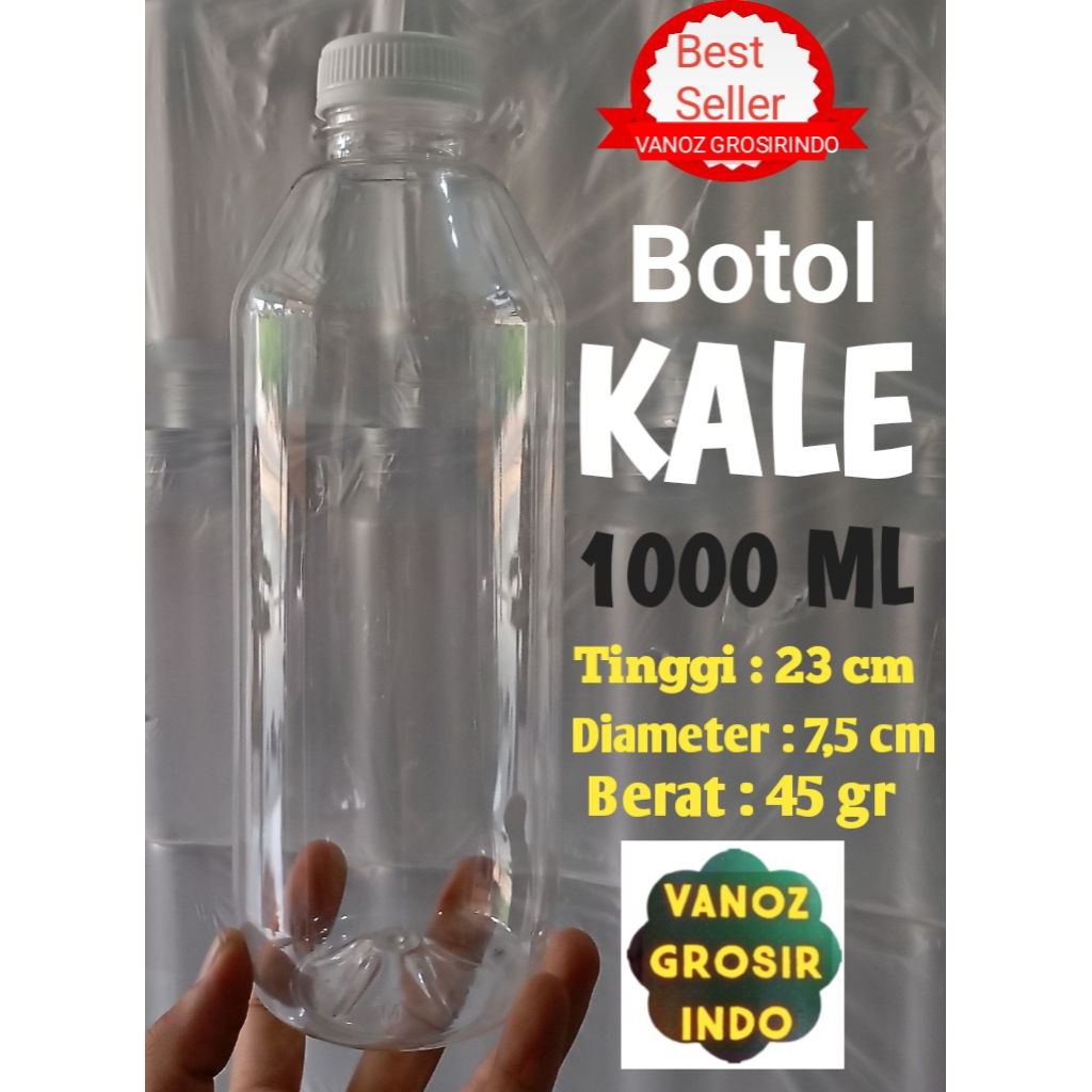 BOTOL KALE 1 LITER / BOTOL 1000ML / BOTOL KOPI 1 LITER