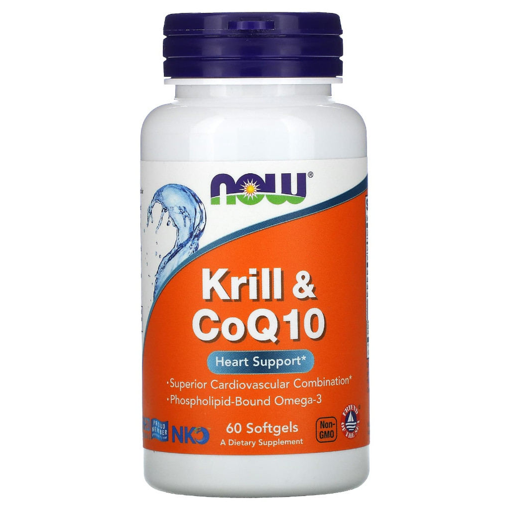 NOW Foods Krill & CoQ10 60 Softgels
