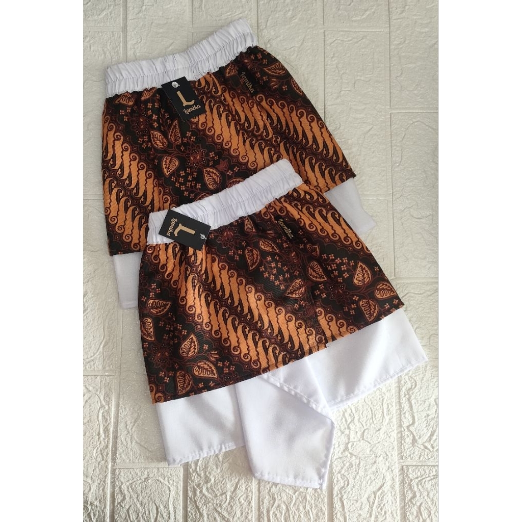 LAMIKA Kamen jadi anak laki laki motif batik size O ( usia dibawah 1 tahun)