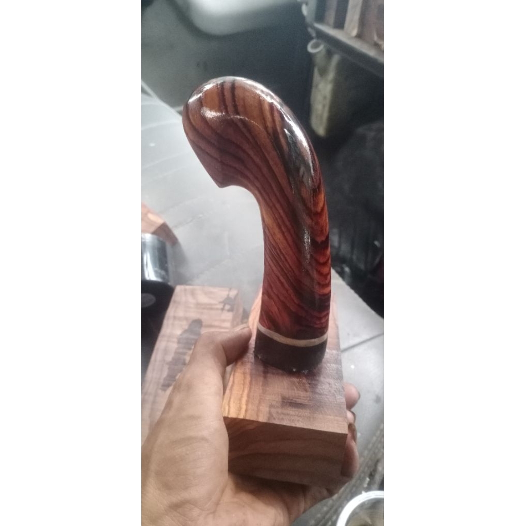 gagang golok super galih sonokeling selut dobel kuningan dan mikarta