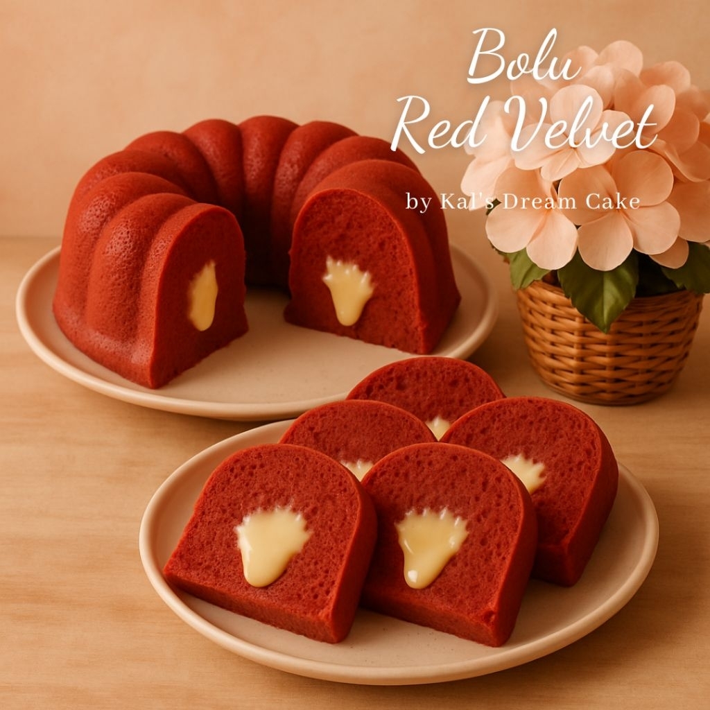 

Bolu Red Velvet Keju Lumer (kukus) by Kal's Cake