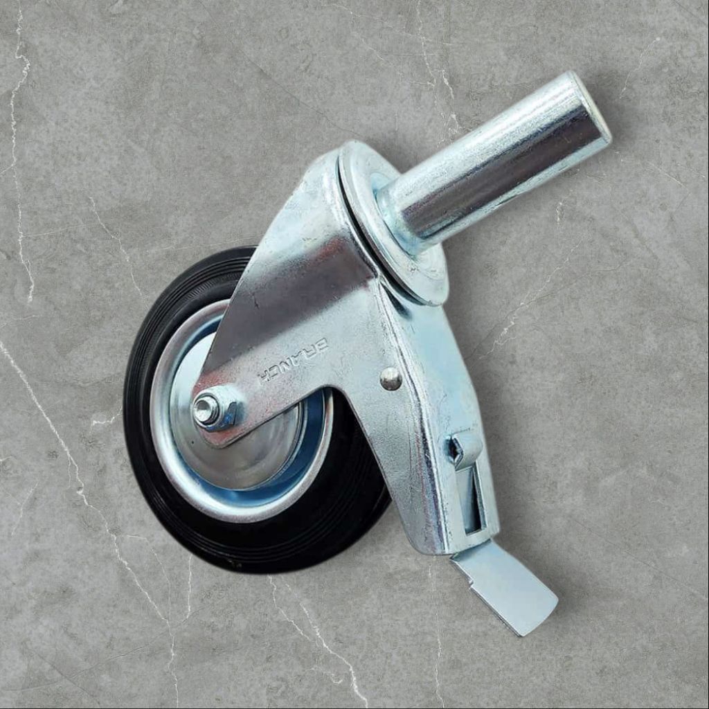 Roda Scaffolding Karet 8 Inch + Rem Heavyduty