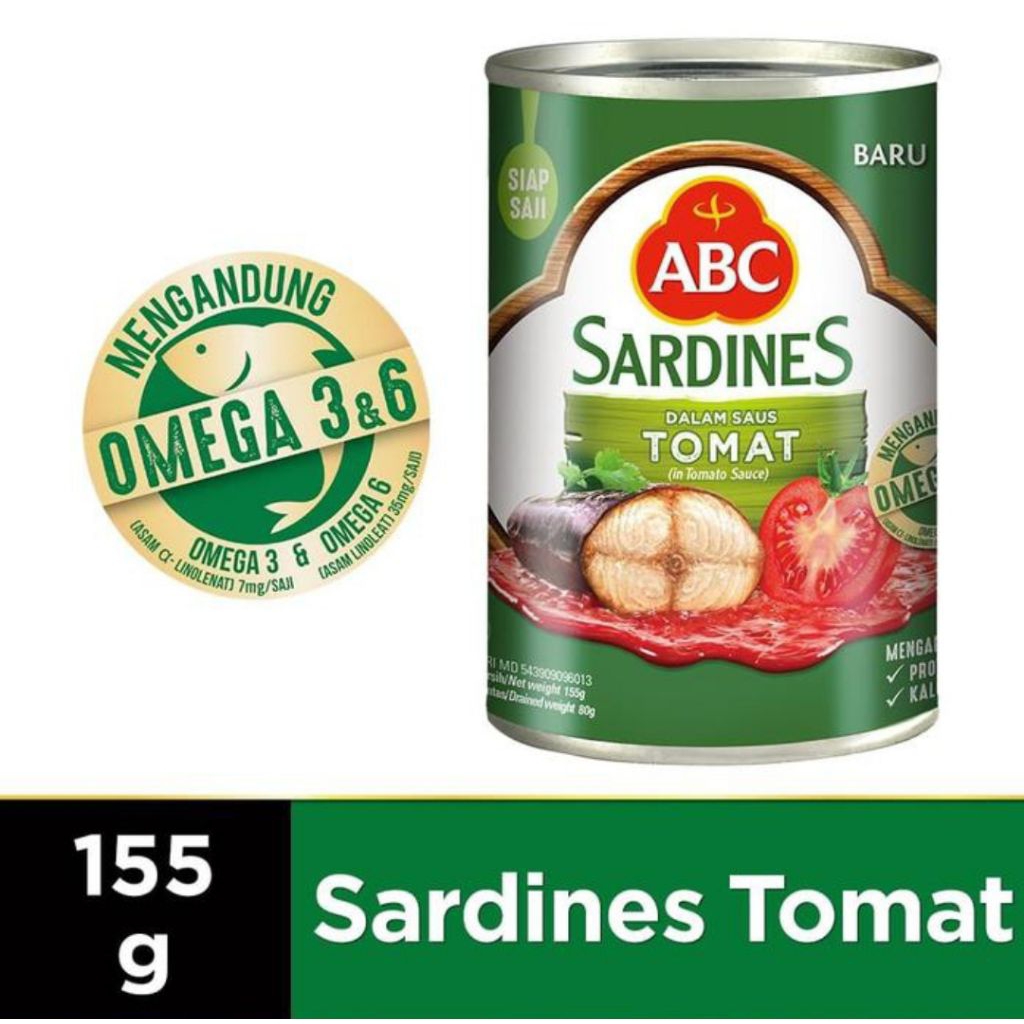 

ABC Sarden Kaleng Saus Tomat 155gr - Sarden Kaleng