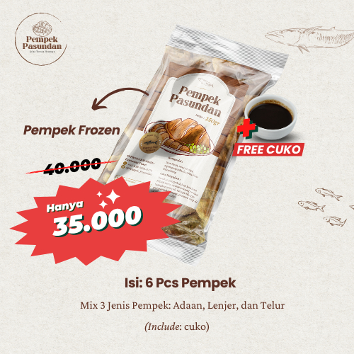 

Pempek Asli Palembang Isi 6 pcs + Cuko