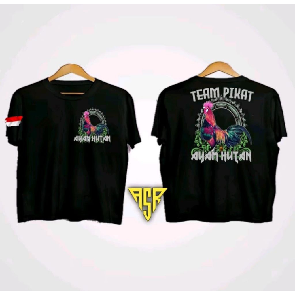 KAOS TEAM PIKAT AYAM HUTAN CORAK ABU