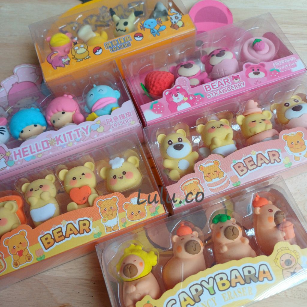 

Penghapus 3D isi 4 BUTTER BEAR LOTSO SAN*** POKEMON