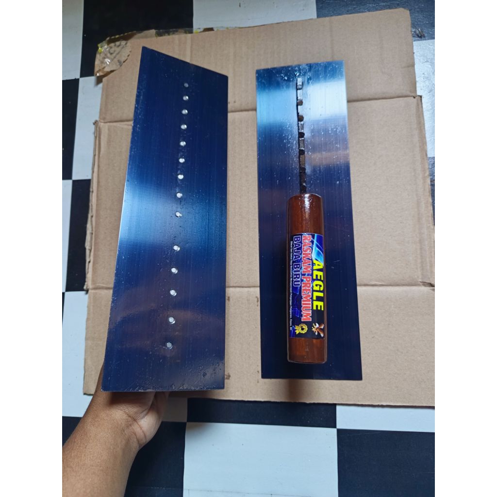 Raskam Baja Asli 0.6 mm ( Tebal) 30 - 60 cm. Roskam Reskam Trowol Acian Baja. Kualitas premium Terba