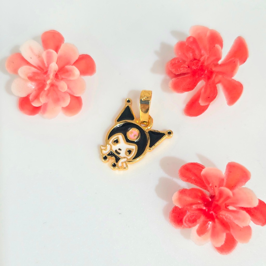 Liontin Charm Kuromi Lapis Emas