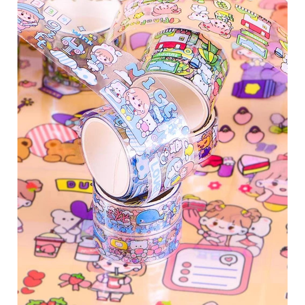 

Stikcer korea momo sticker mainan anak anak berbagai motif dan warna stiker tempel buku