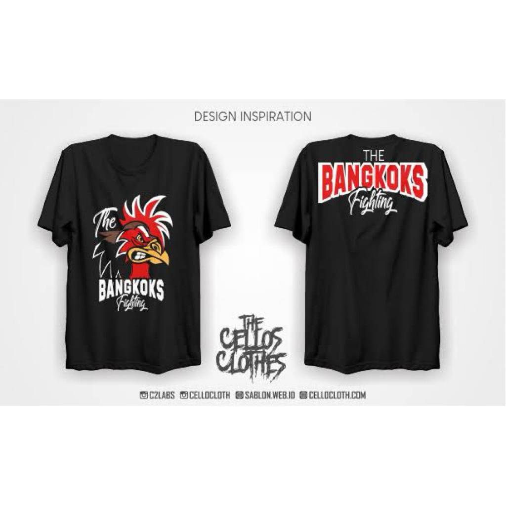 KAOS-TSHIRT AYAM ADUAN AYAM BANGKOK THE BANGKOK FIGHTER