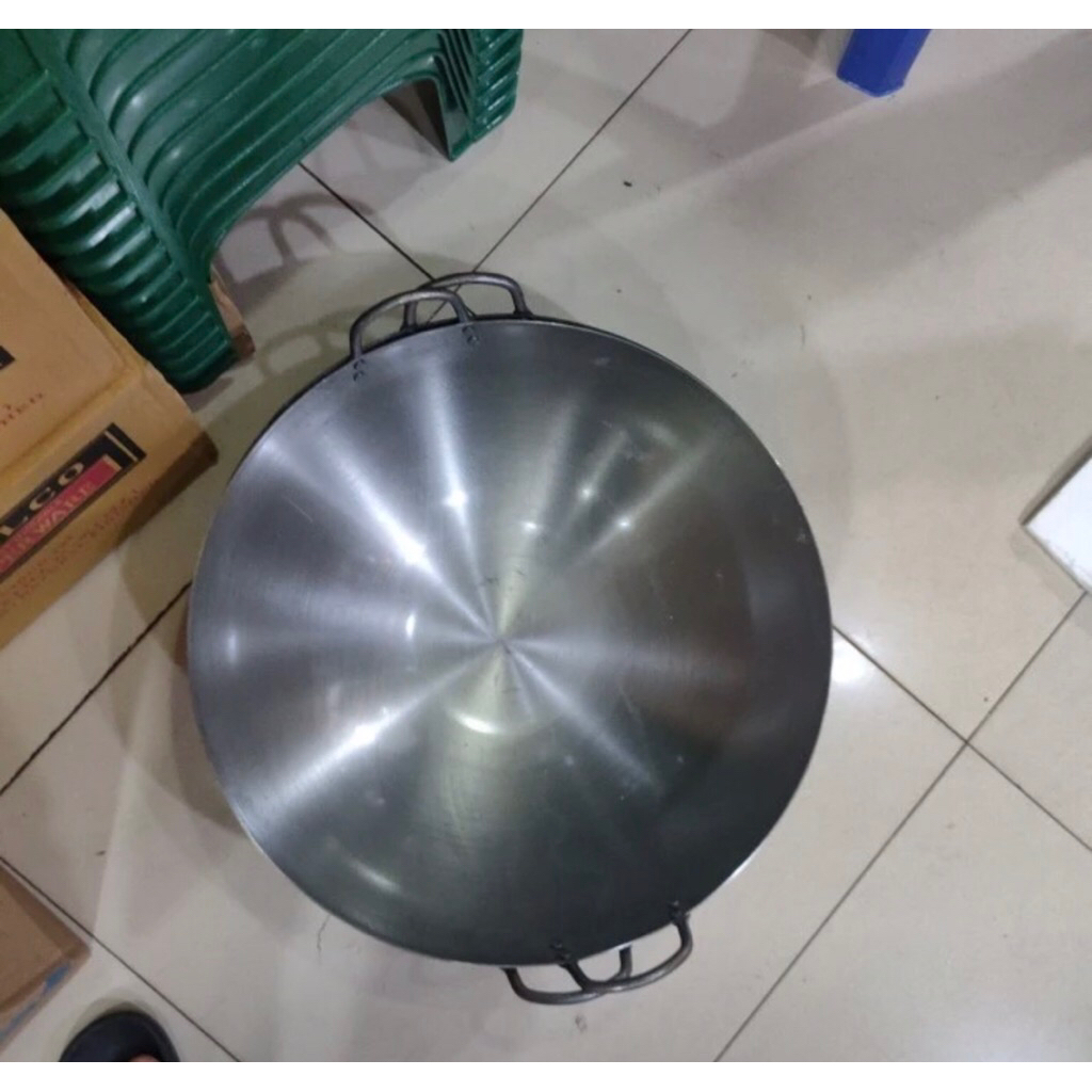 wajan baja 60 cm baja murni 100% Tebal