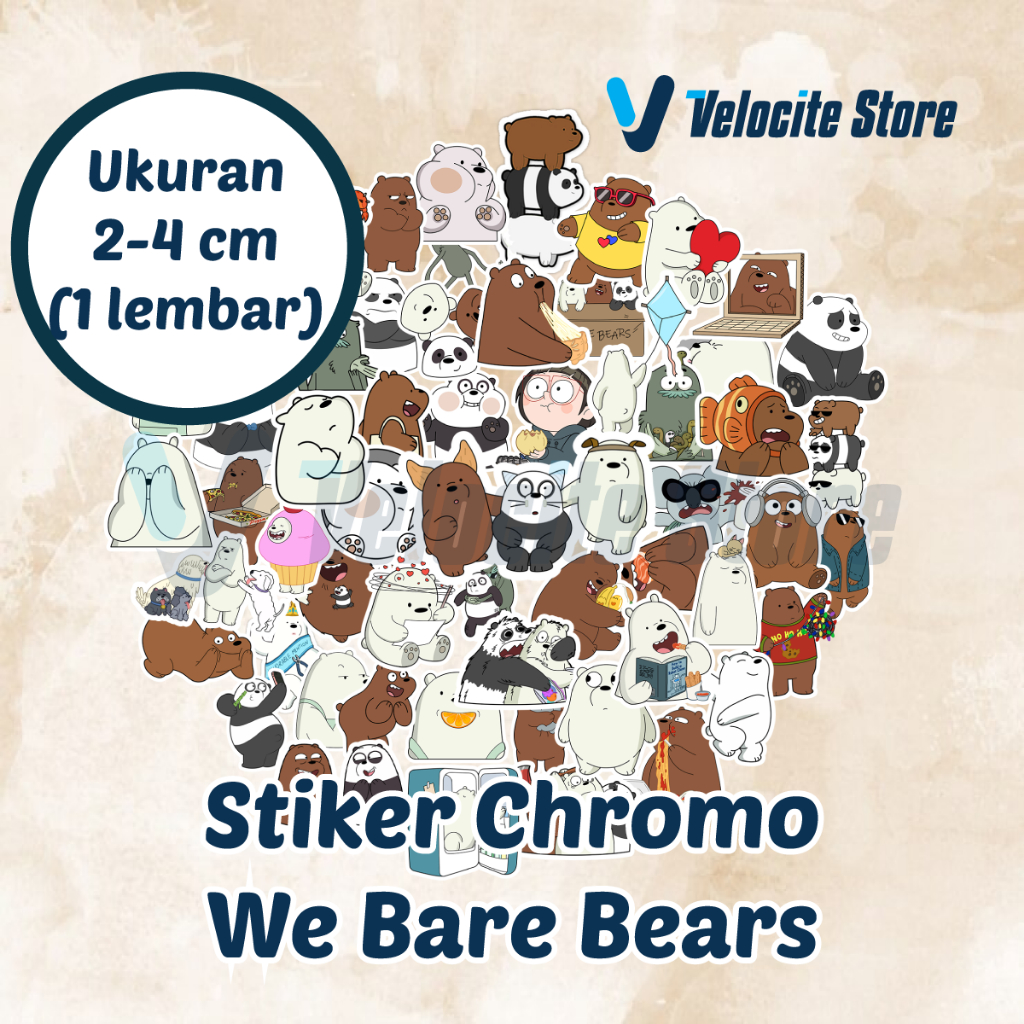 

Stiker Chromo We Bare Bears Ukuran 2-4 cm (1 lembar)