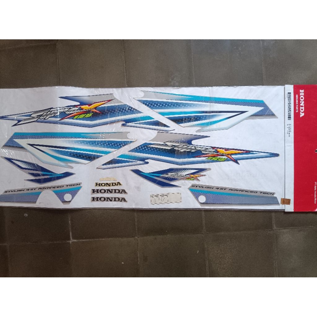 Striping stiker sticker decal list Lis motor Honda Supra x 125 R Cw old pertama original baru AHM no