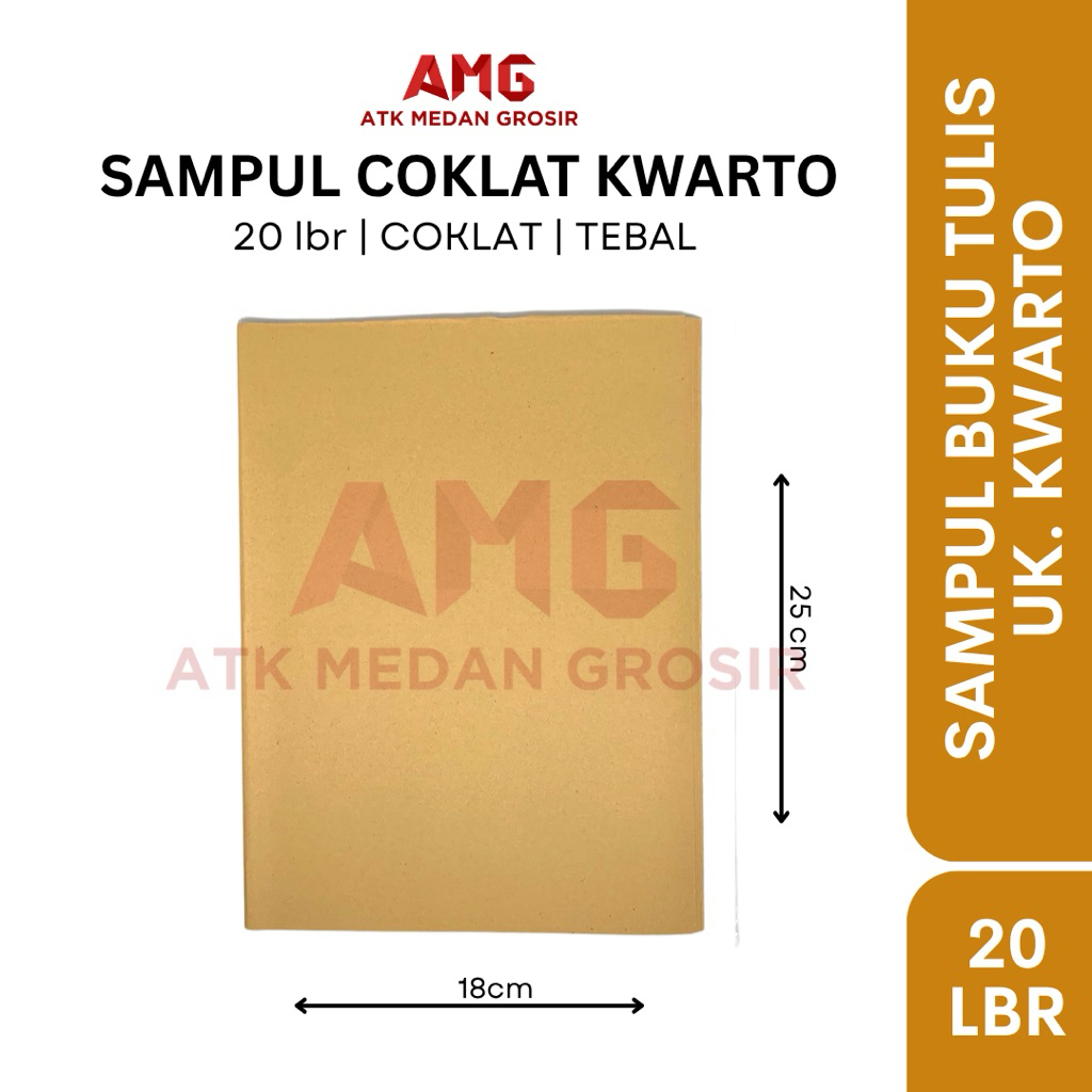 

SAMPUL BUKU COKLAT KWARTO (BUKU PENDEK BIASA) POLOS PER BUNGKUS 20PCS