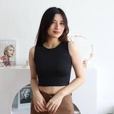 Tanktop Knit - Tank Top Crop Pakaian Wanita Atasan  Tanktop  Kamisol