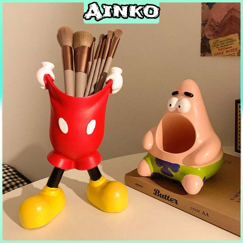 KODE K32N Tempat Pensil Meja Pensil Meja Pen Holder Mickey Lucu Plastik Serbaguna Wadah Pulpen Micke