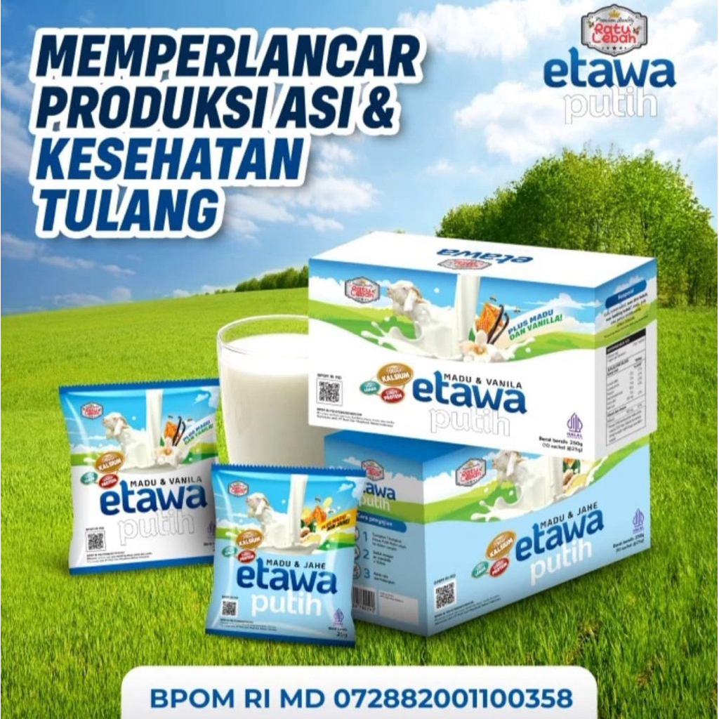 

SUSU KAMBING ETAWA RATU LEBAH ETAWA PUTIH ORIGINAL ISI 10 SACHET
