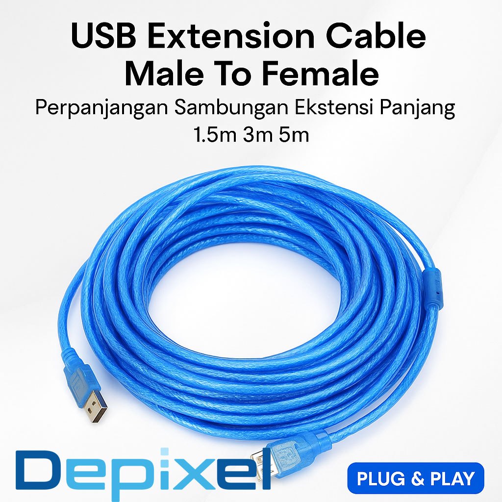 Kabel USB Extension Male to Female Perpa