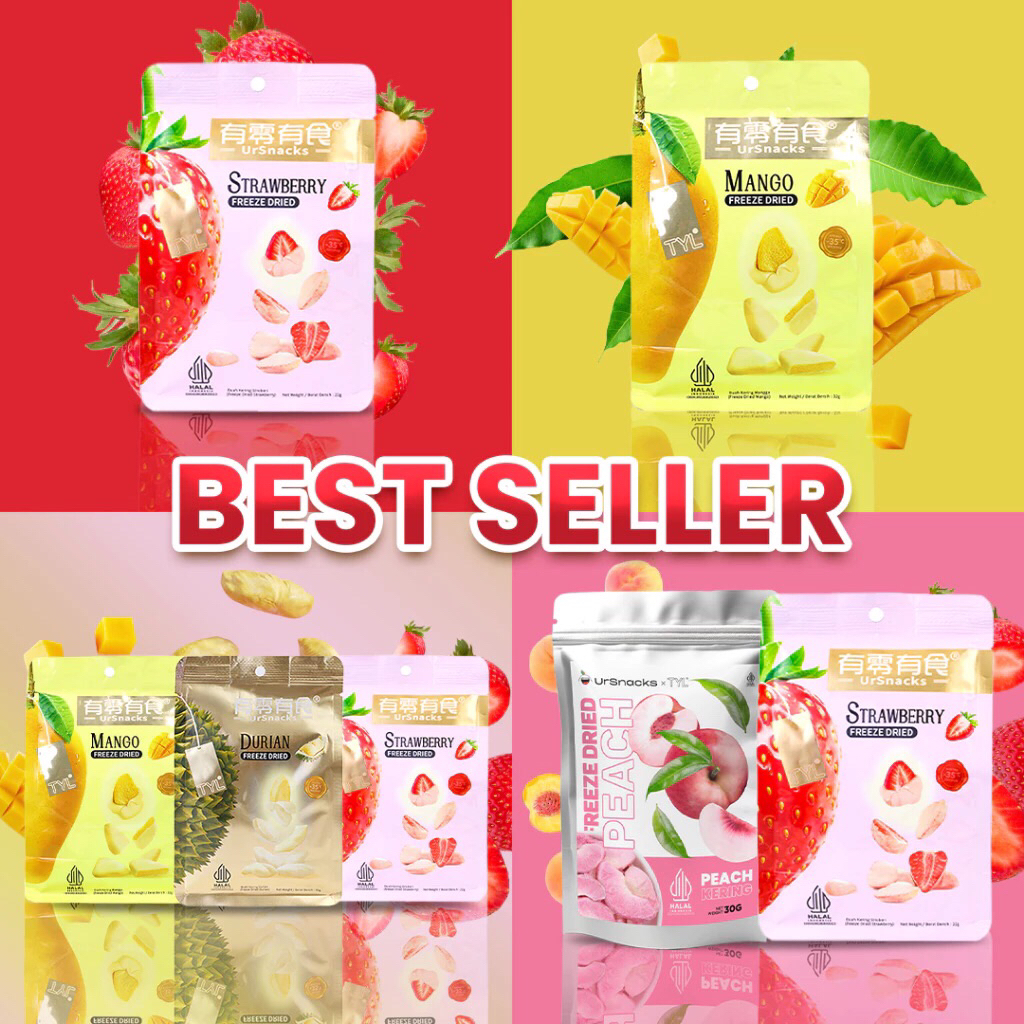 

(COD) URSNACKS BEST SELLER - Freeze Dried Snack Keripik Buah Asli HALAL BPOM