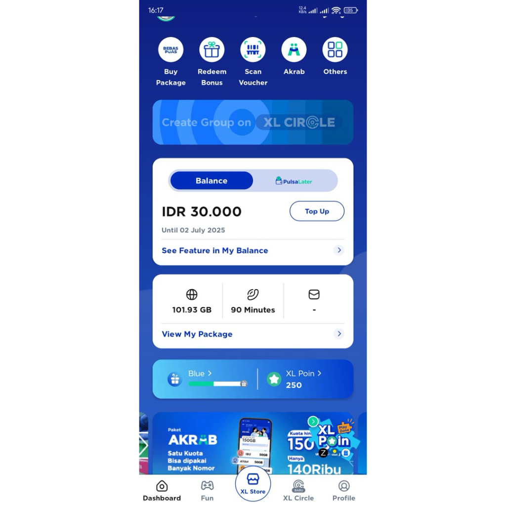 KARTU XL DISKON 90% XCP VIP+