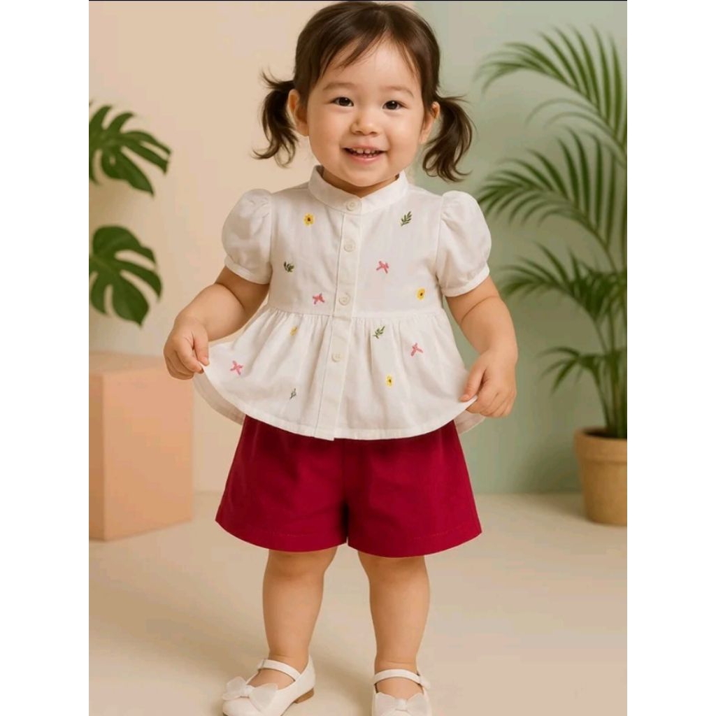 DAISY PUTIH | DAISY MERAH | SET PAKAIAN ANAK