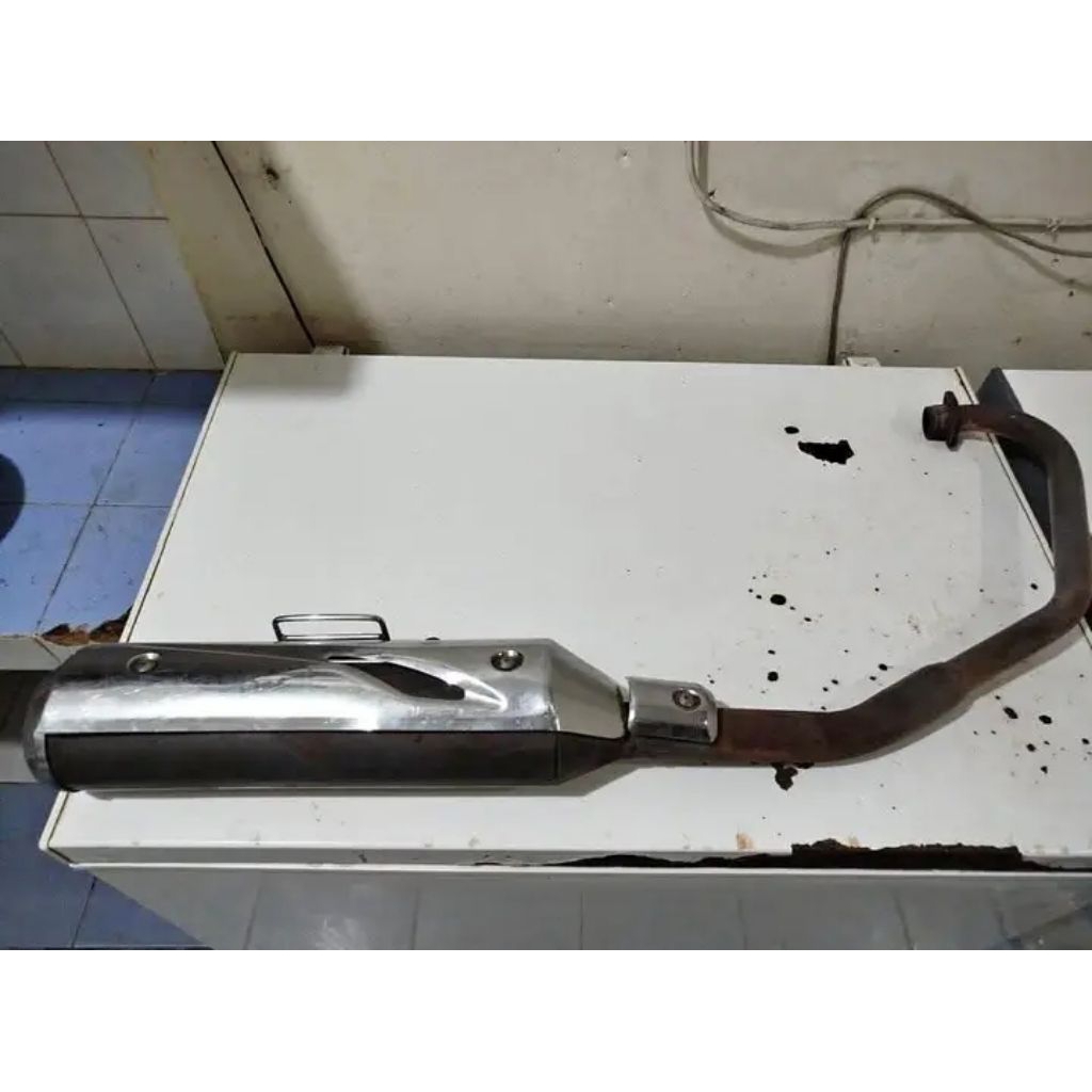 Knalpot tiger revo copotan motor original