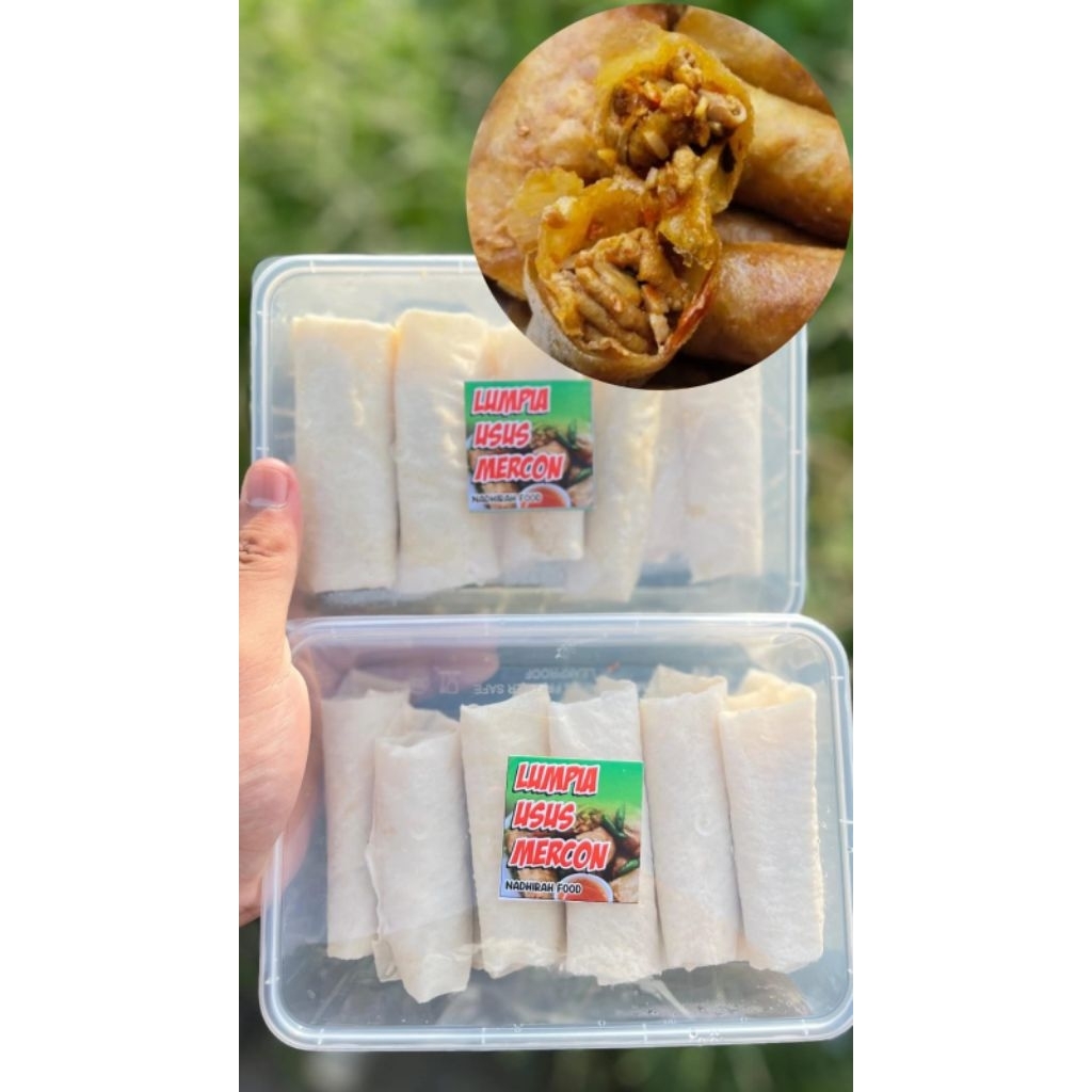 

LUMPIA USUS MERCON/ LUMPIA ISI USUS FROZEN/CEMILAN PRAKTIS