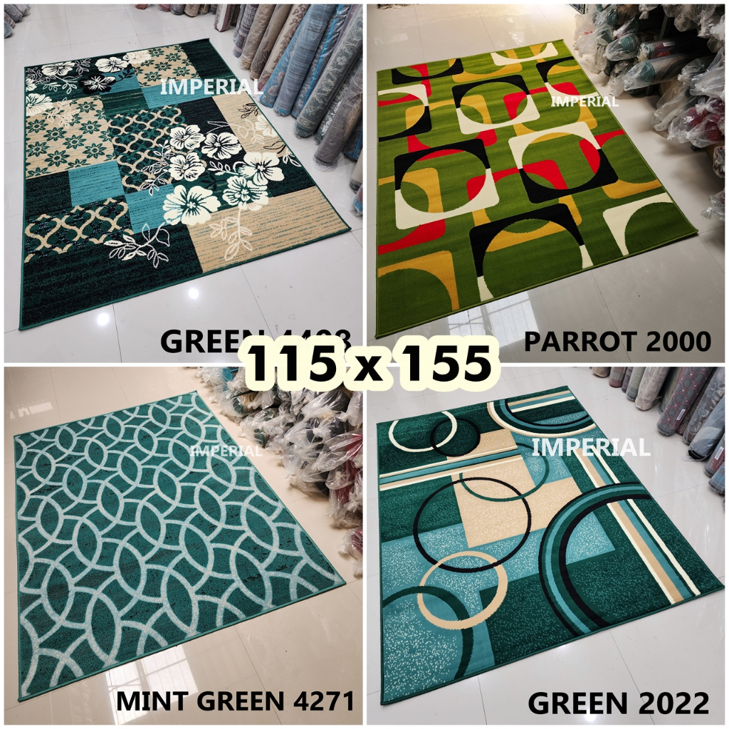 Karpet Permadani MODERNO uk Mini 115 x 155 cm Hijau Green Parrot
