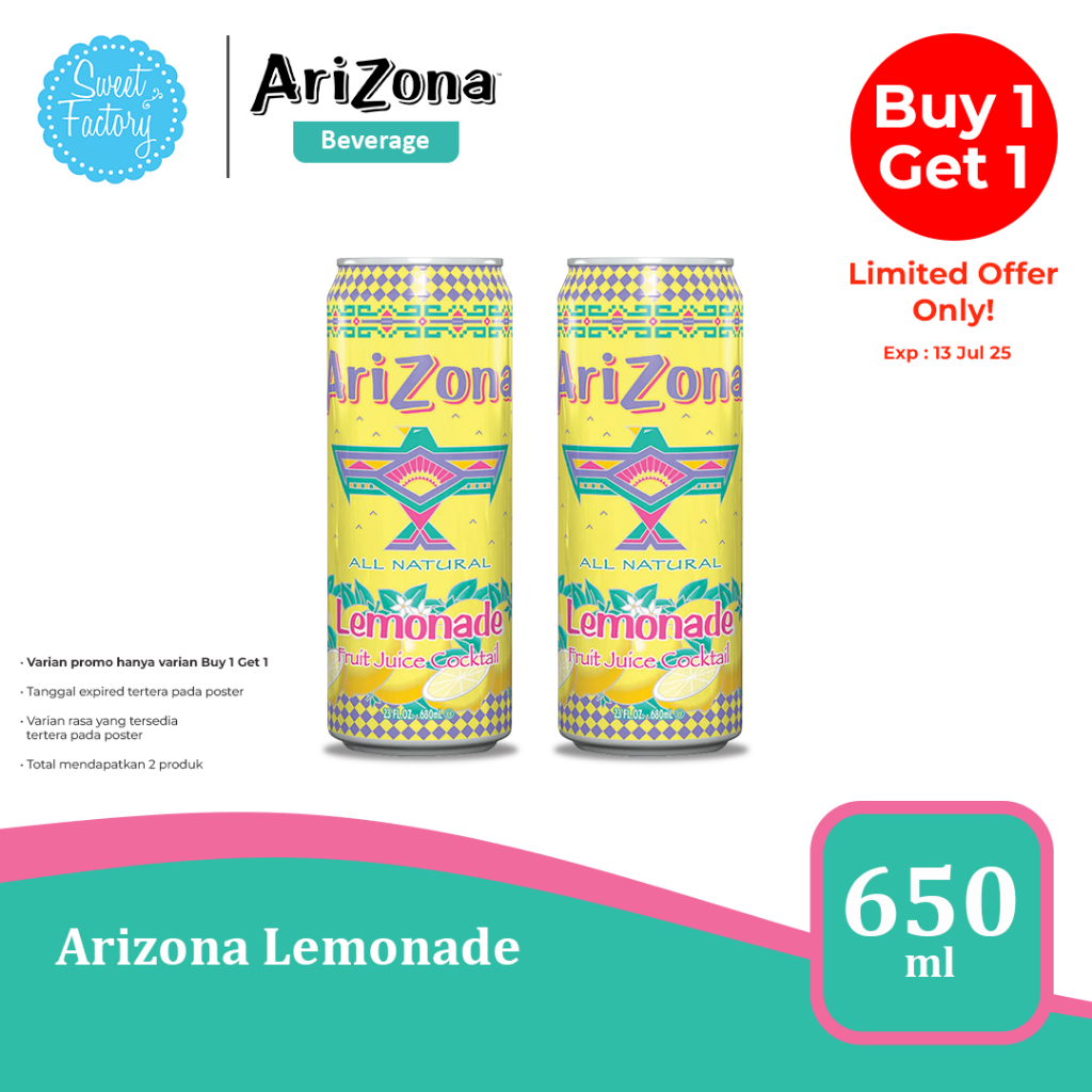 

Arizona Green Tea Minuman Kaleng 22 oz - Teh Hijau Segar & Alami - Original Import USA