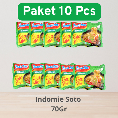 

Indomie Mie Instant Soto Mie 70Gr Paket 10 Pcs