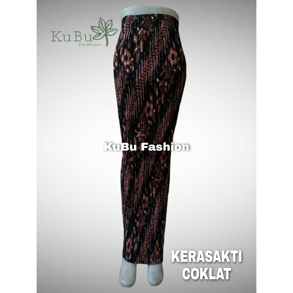 KuBu Fashion Rok Plisket Batik Murah Mantab Motif Kerasakti