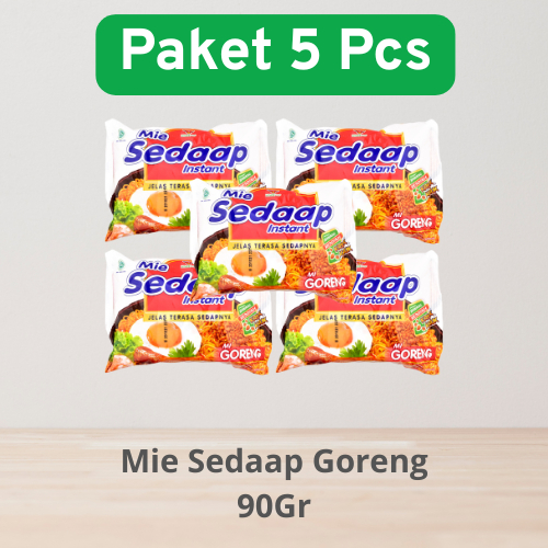 

Mie Sedaap Goreng Instant 90 Gr Paket 5Pcs