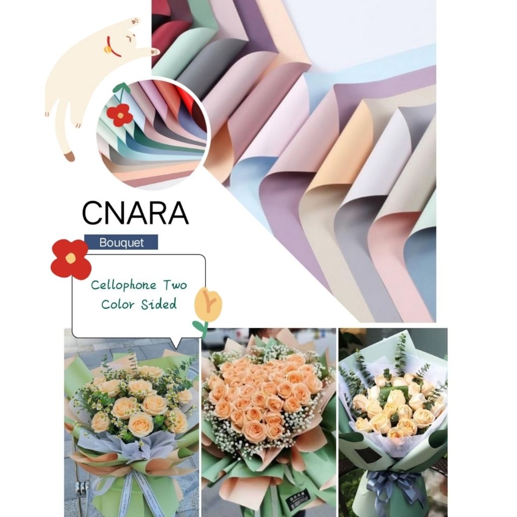 

[1 LEMBAR] Cellophone Bi Color - 2 Warna Two Sided color !! murah eceran!!