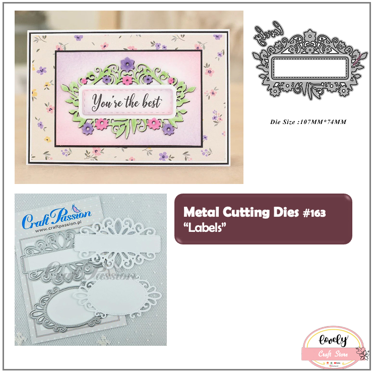 

Baru Lovelycraftstore Metal Cutting Dies S163 - Knife Mold Stencil Cetakan Stensil Label