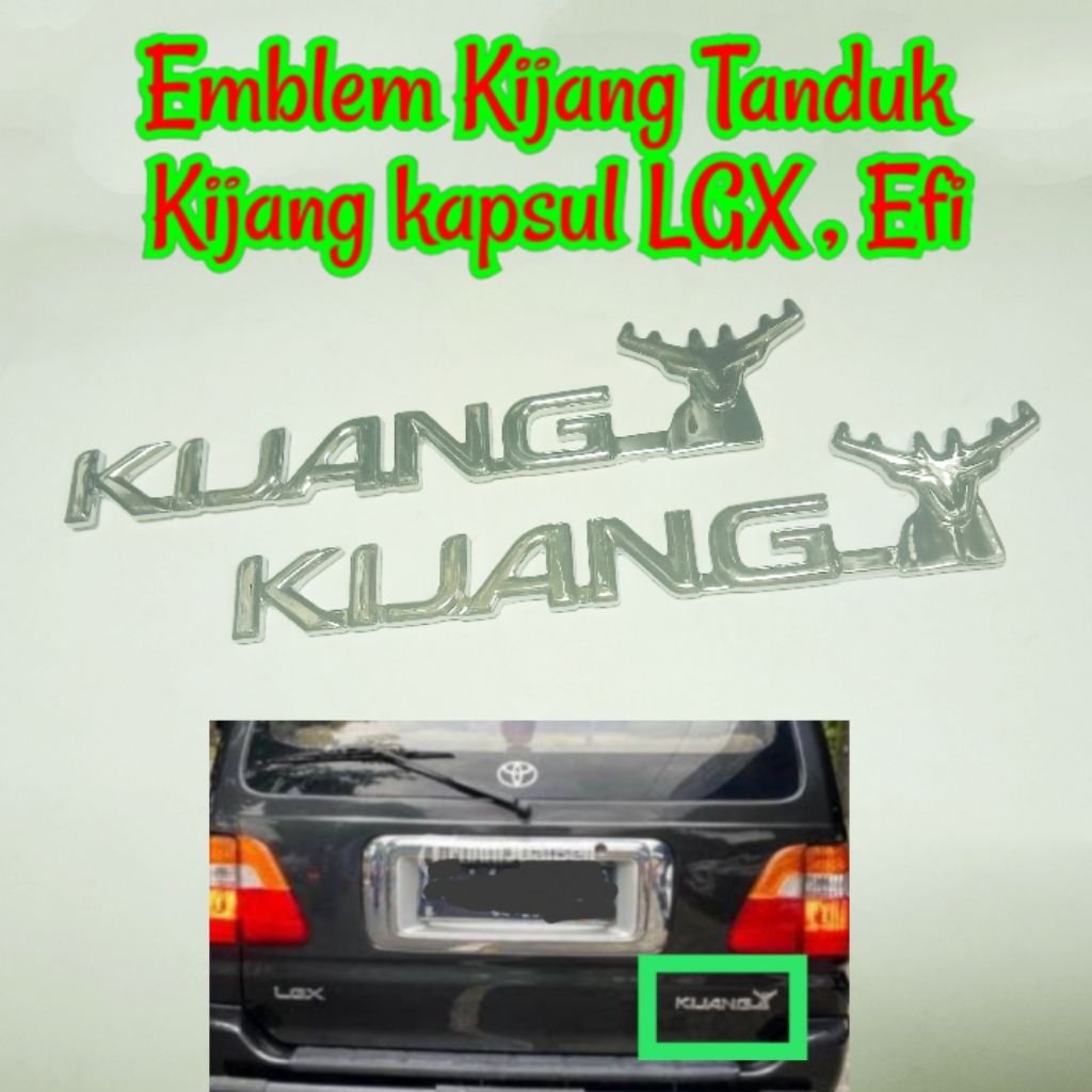 EMBLEM KIJANG TANDUK BELAKANG TOYOTA KIJANG KAPSUL 7K / LGX / EFI