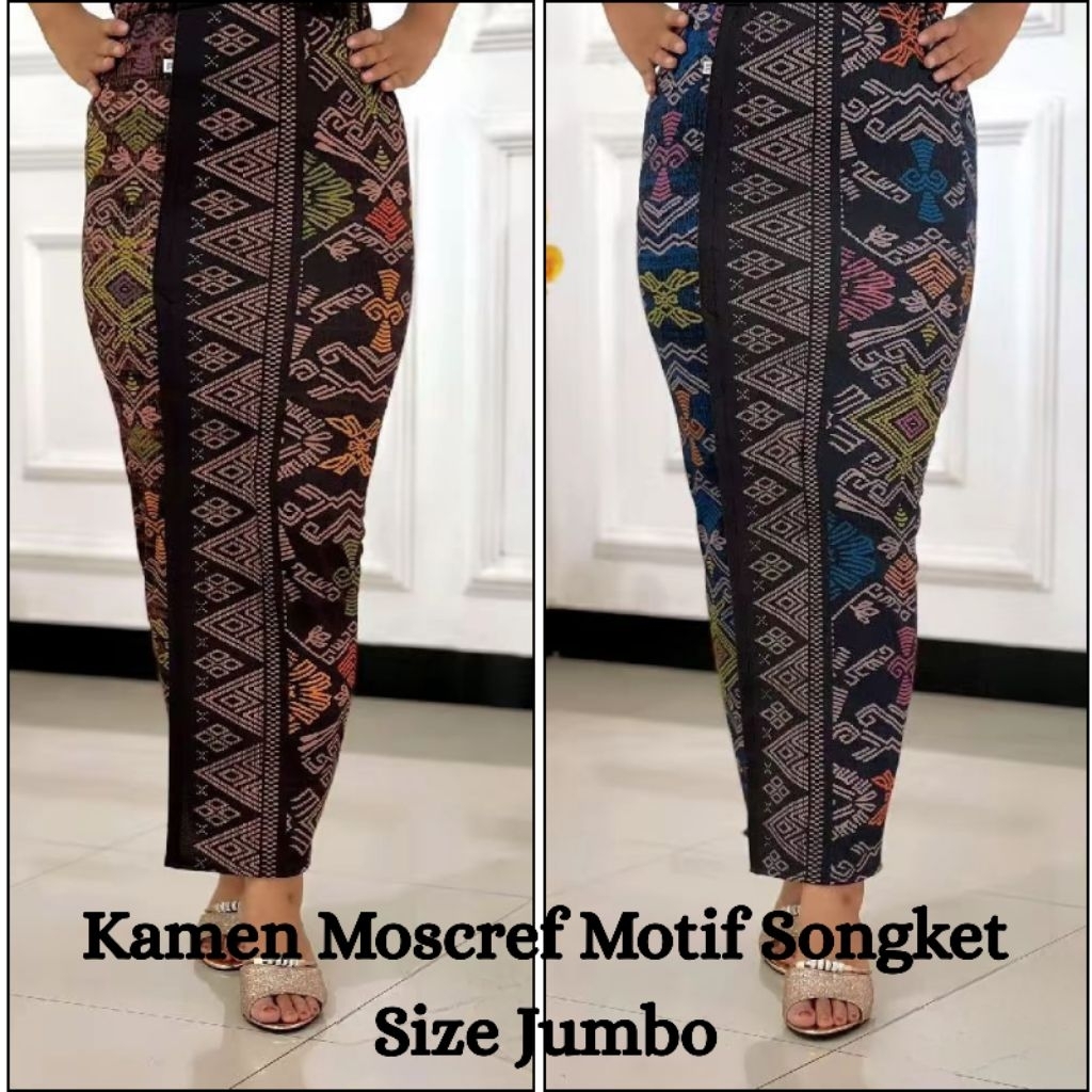 [ROK BALI] Kamen Moscref Jumbo Strait Jadi Motif Songket Melar Rok Bali