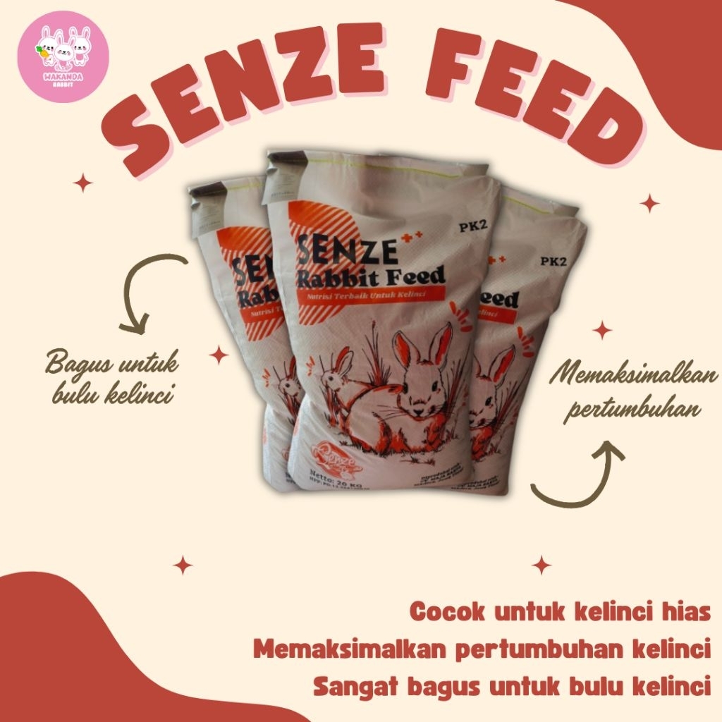 [Ziplock] Pelet Pakan Kelinci Senze Rabbit Plus Kemasan Ziplock Repack