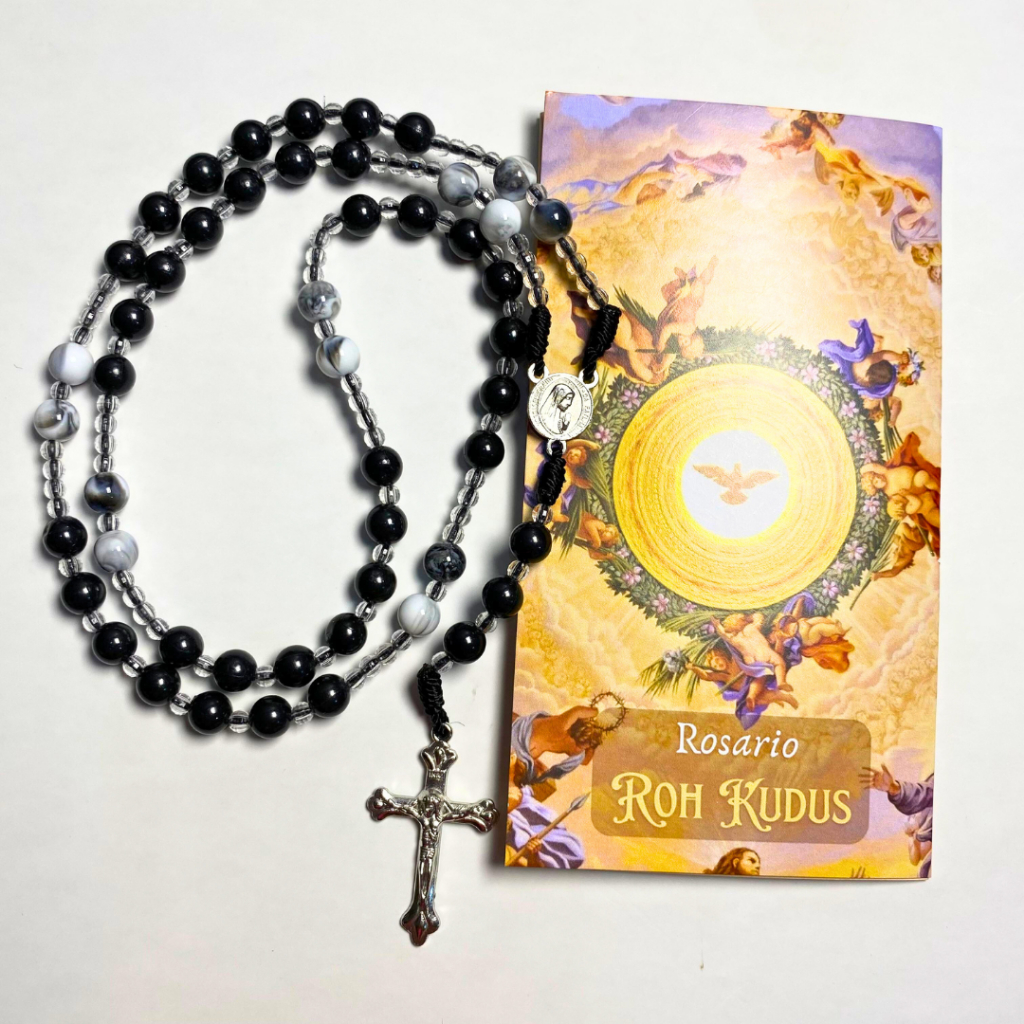 paket doa rosario roh kudus - kalung rosario KAPLET roh kudus TAHAN KARAT