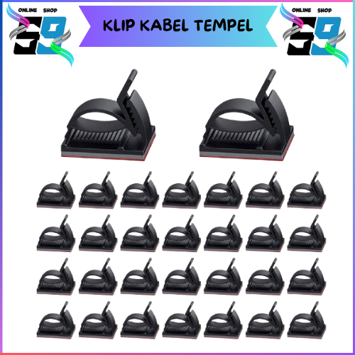 Alat Perapih kabel Klem Tempel kabel 1 PCS Clamp Kabel Tempel Tembok Klem Kabel Tanpa Paku Klip Penj