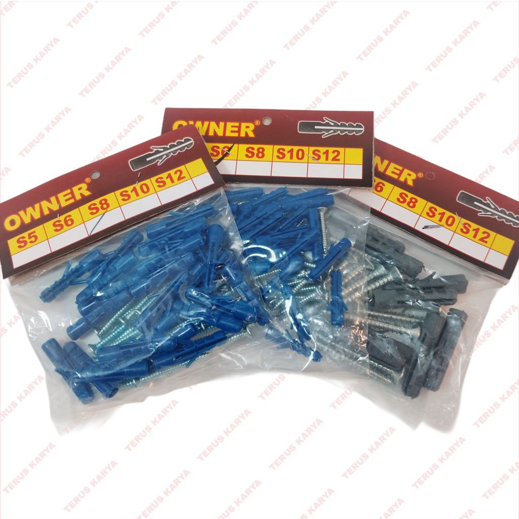 Paket Fisher Sekrup OWNER Terlaris | Kuat & Awet | Pilihan Ukuran S6 S8 S10 S12