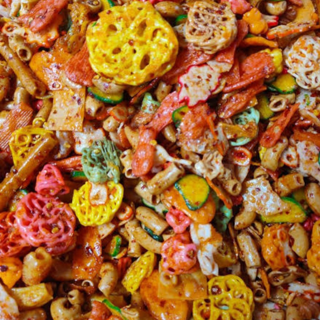 

kerupuk seblak bantet campur viral seblak kering mix jajanan kekinian