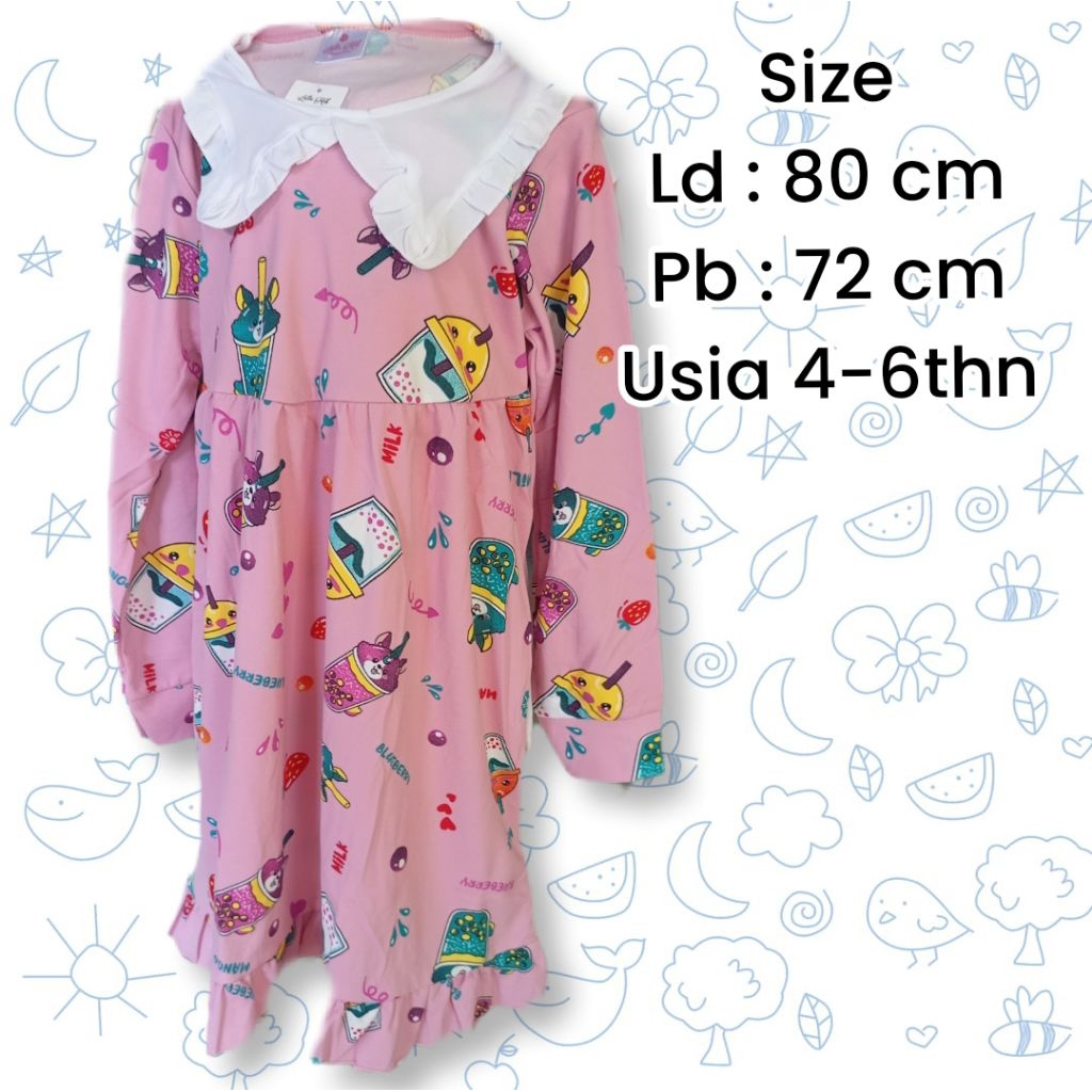 Gamis anak lucu/Gamis anak murah/Gamis anak pink