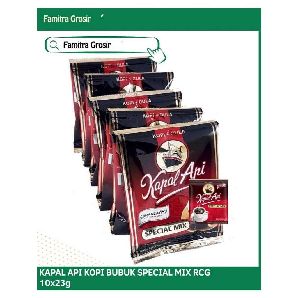 

KAPAL API KOPI BUBUK SPECIAL MIX RCG 10x23g
